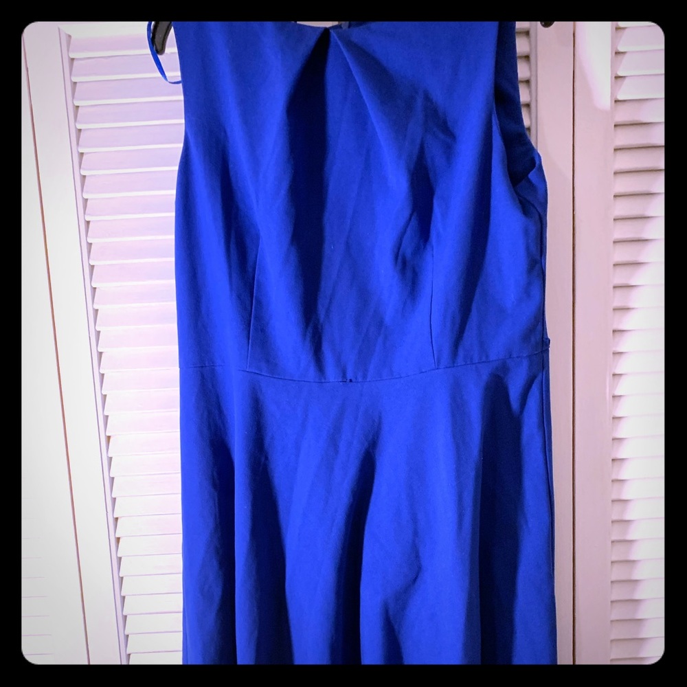 Blue sleeveless dress